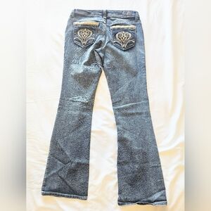 Womens 11 Zco Jeans Bootcut Blingy Pockets Blue Detail Rodeo